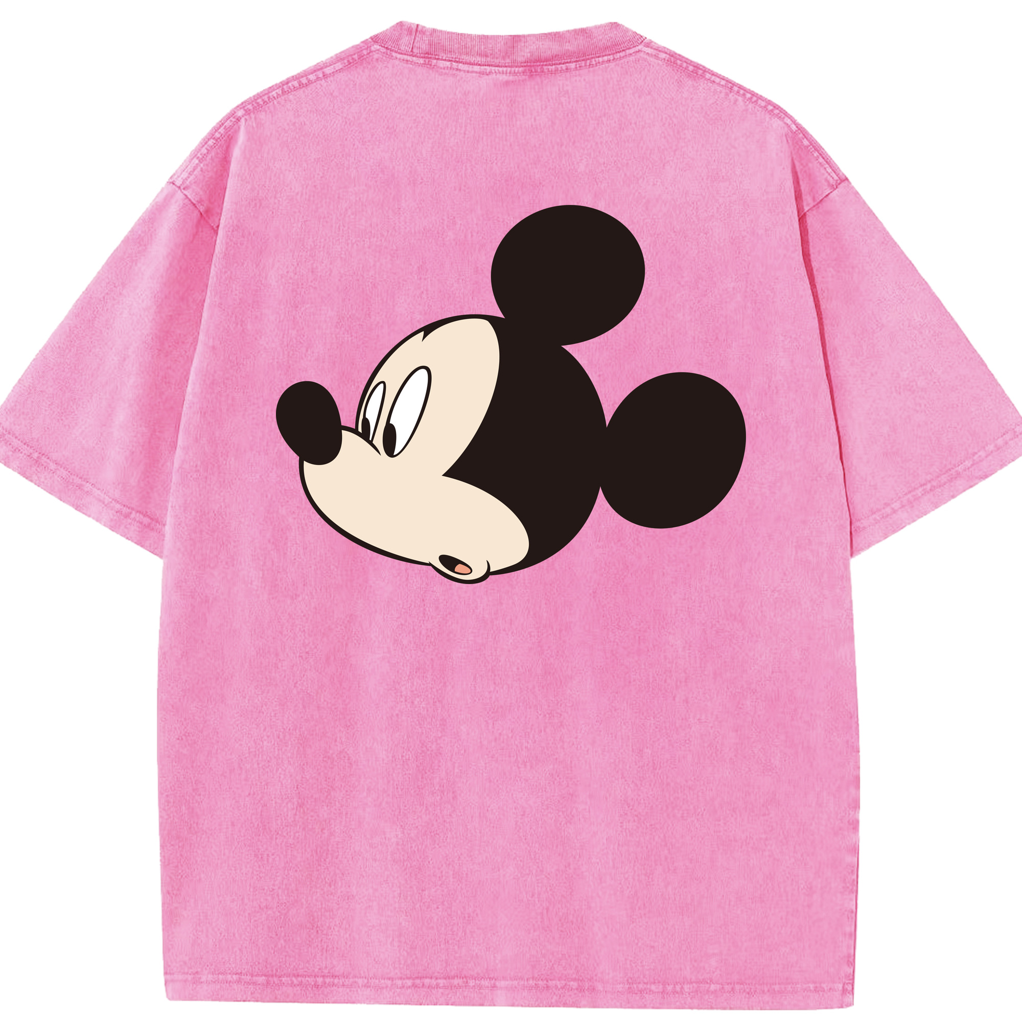 （画像用） ミッキーマウス Mickey Mouse 綿100% ヴィンテージ風 半袖Tシャツ（背面プリント）